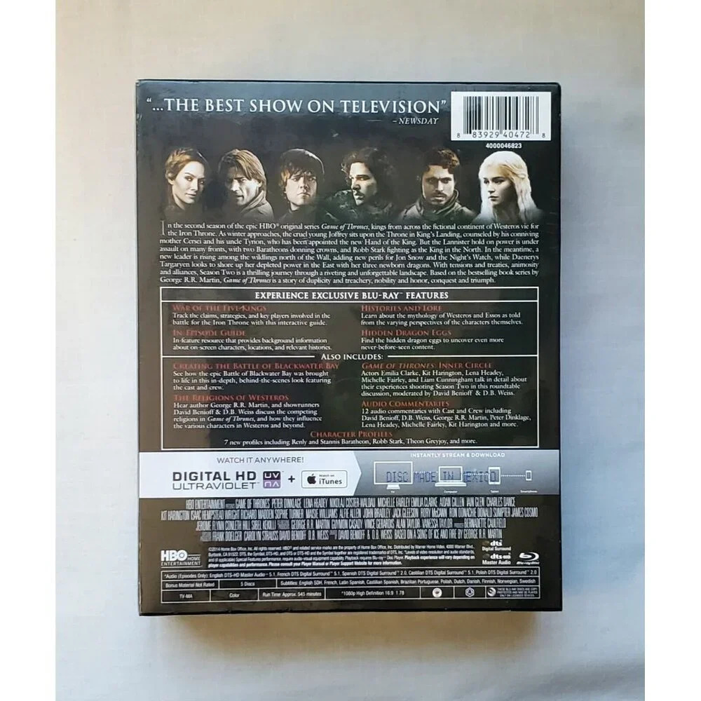 Game of Thrones: The Complete Second Season (Blu-ray, 2012) SEALED NEW IN BOX - Picture 2 of 2